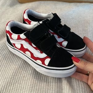 Toddler Red and Black Vans